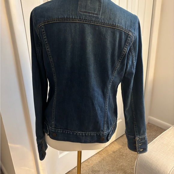 Levi Strauss Women’s Denim Jacket w/Stand Collar Jean, classic Trucker - Picture 8 of 9